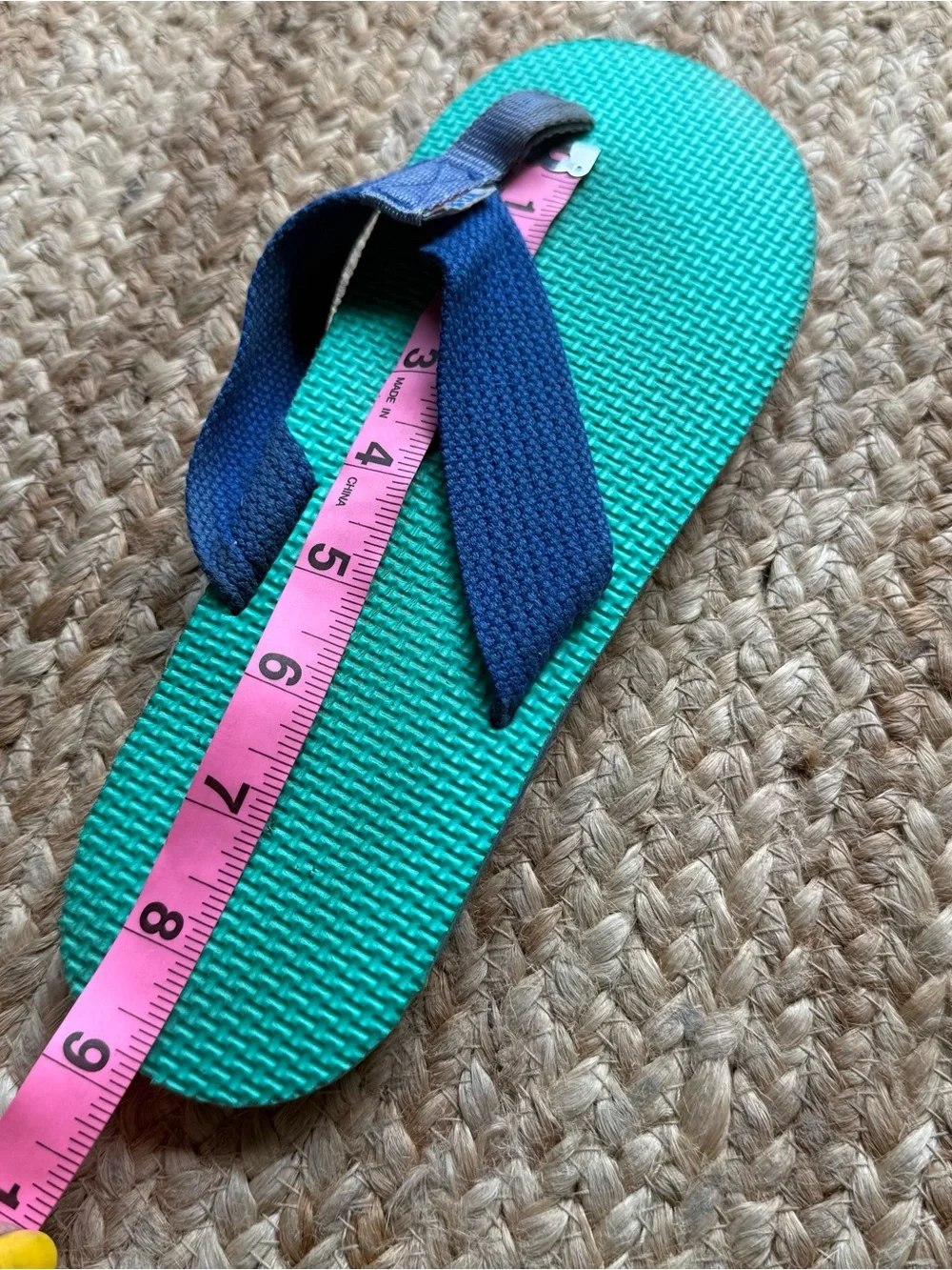 Vintage 90s 80s Reef Flip Flops Mens Blue Tea Nautical Thong Sandals Beach Pool